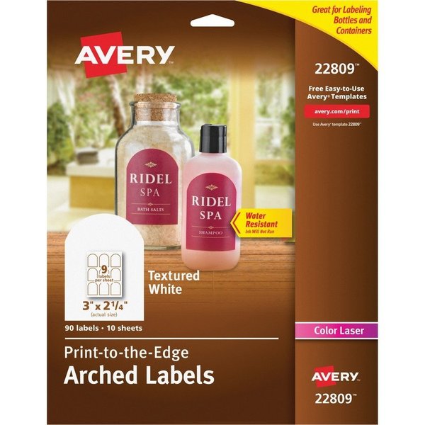 Avery Label, Arched, Textured, We, 90 90PK AVE22809